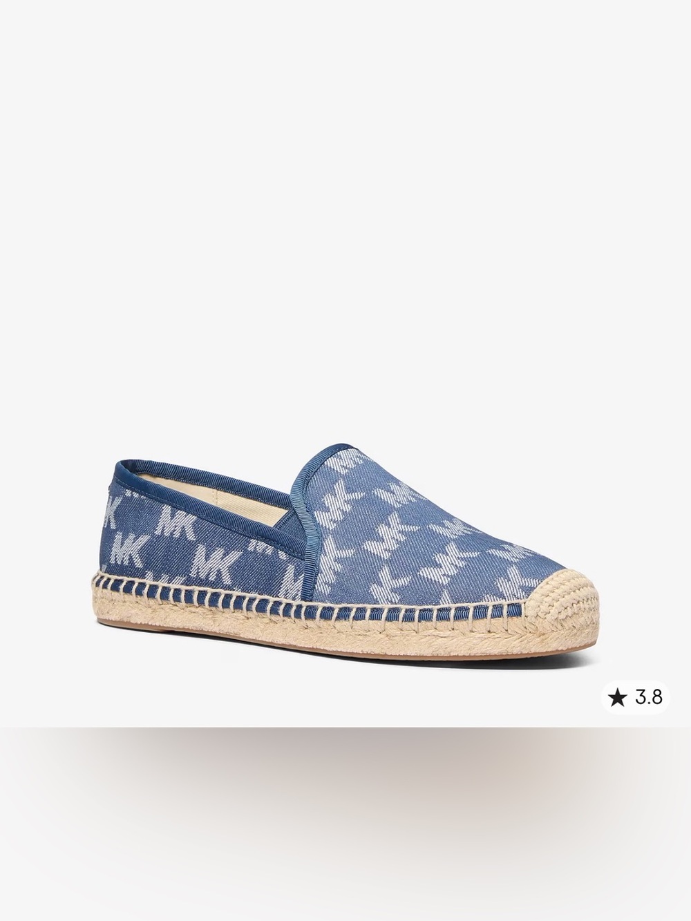 Michael Kors Denim Hastings Logo Jacquard Espadrille